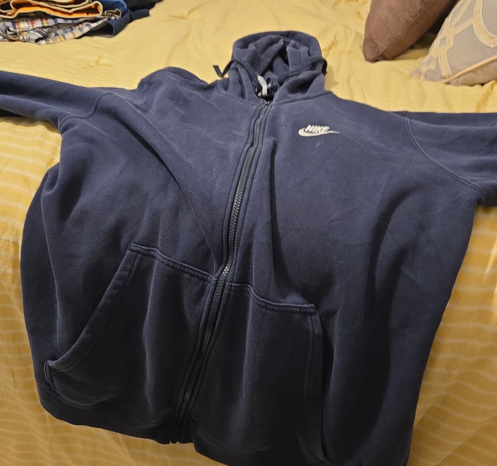 Nike Men's Dark Navy Full-Zip Hoodie